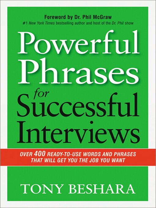 Title details for Powerful Phrases for Successful Interviews by Tony Beshara - Wait list